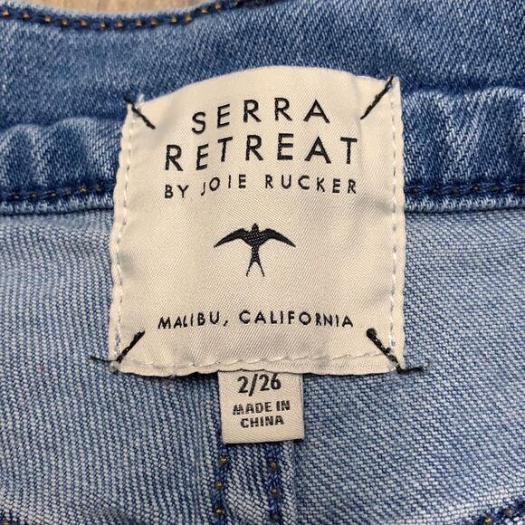 Womens Serra Retreat By Josie Rucker High Rise Crop Girlfriend Distressed Jeans - Picture 5 of 8